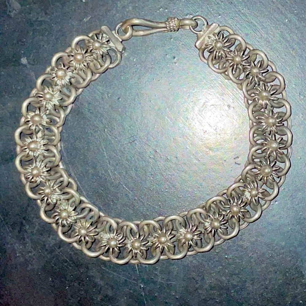 Etruscan Silver Bracelet Vintage 925